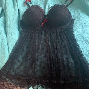 Black lingerie dress